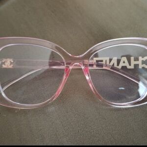 CHANEL Pink Transparent Glasses